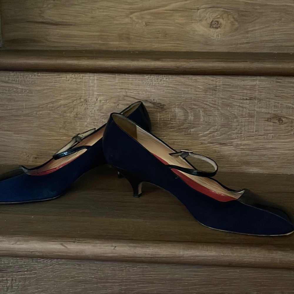 Kate Spade kitten heel Mary Janes